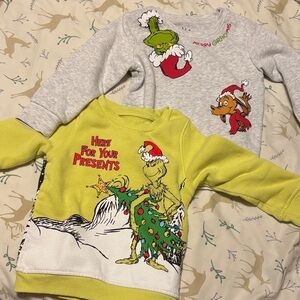 Dr. Seuss Grinch Kids Sweatshirt Set - Gray and Yellow